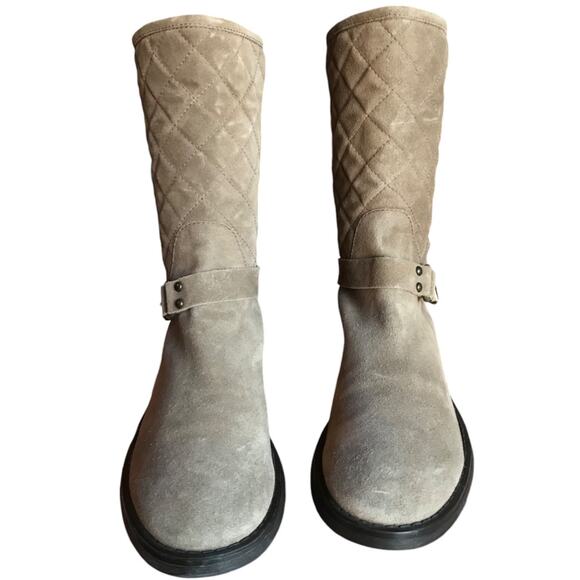 Aquatalia Quilted Suede Moto Style "Weather Proof" Boots size 9.5 - Picture 9 of 14